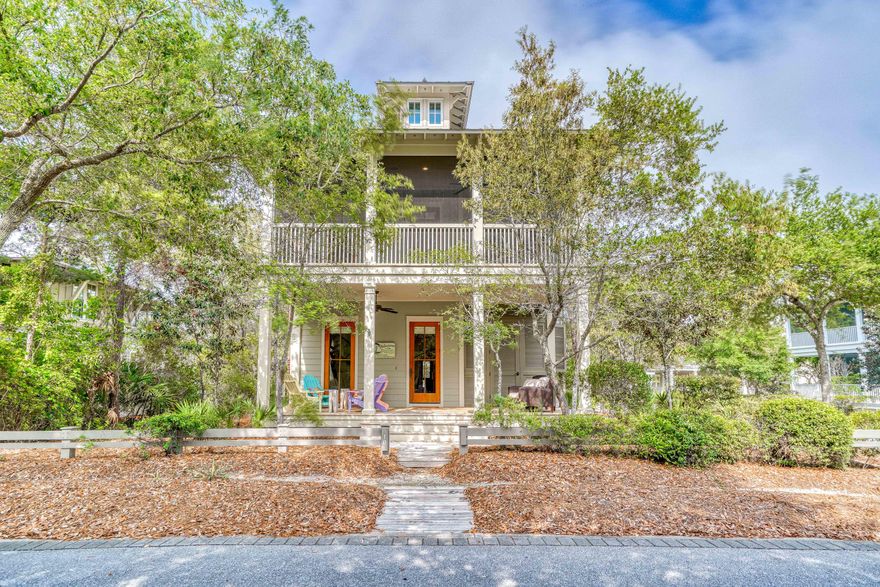 Located in the desirable Lake District, this four bedroom residence offers 2,392 square feet of remarkable, modern contemporary style which is a delightful rarity among WaterColor homes. Enjoy an added 1,200+ square feet of outdoor living space perfect for sipping your morning coffee or entertaining guests. This home boasts beautiful Travertine flooring throughout, a True Masonry fireplace with a sleek, upgraded kitchen including honed granite countertops, a Viking range with hood and a U-line wine and beverage center. No exceptions were made in attention to detail with high end plumbing and light fixtures throughout the home. Experience the finest in beach living with close proximity to WaterColor's amenities such as the Lake District pool, The Boat House, and Camp WaterColor, tennis courts and various restaurants, boutiques and bike trails. 

