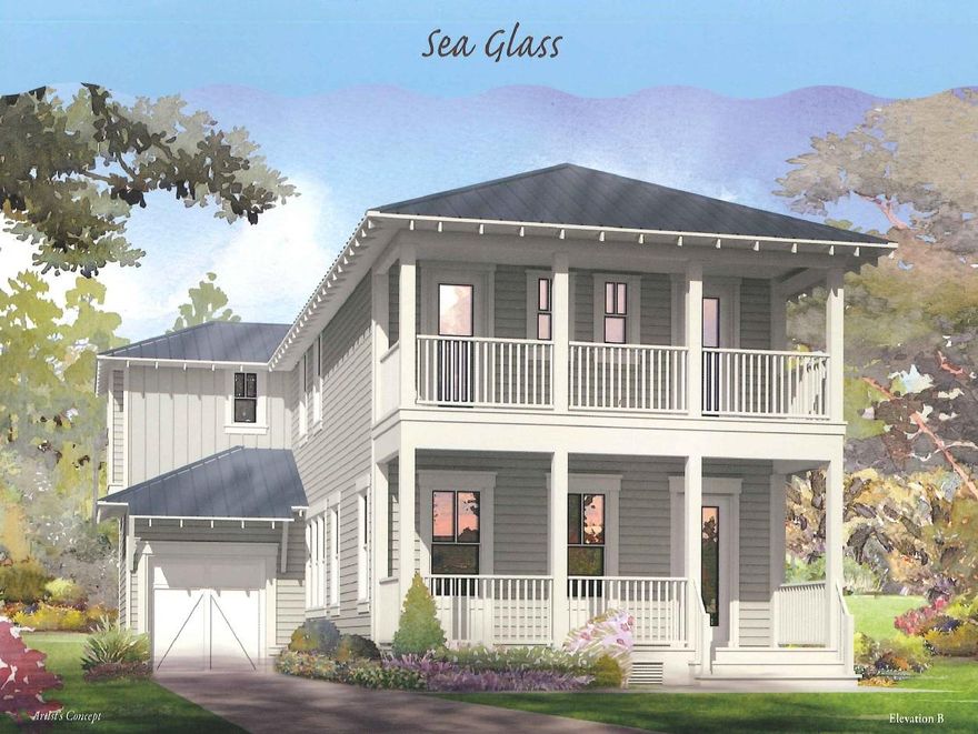 Beautiful Sea Glass Plan has 4 BR/3.5 BA, large living room, open kitchen and family room, plenty of porches, 1 car garage plus a lock out closet. This home will have an extended garage plus carport. All of the bedrooms are upstairs in this home which leaves plenty of living space on the first floor to enjoy. Gorgeous finishes are throughout this home. Naturewalk is a beautiful family neighborhood with plenty of amenities including large pools, The Gathering Place, playground, trails, and much more!