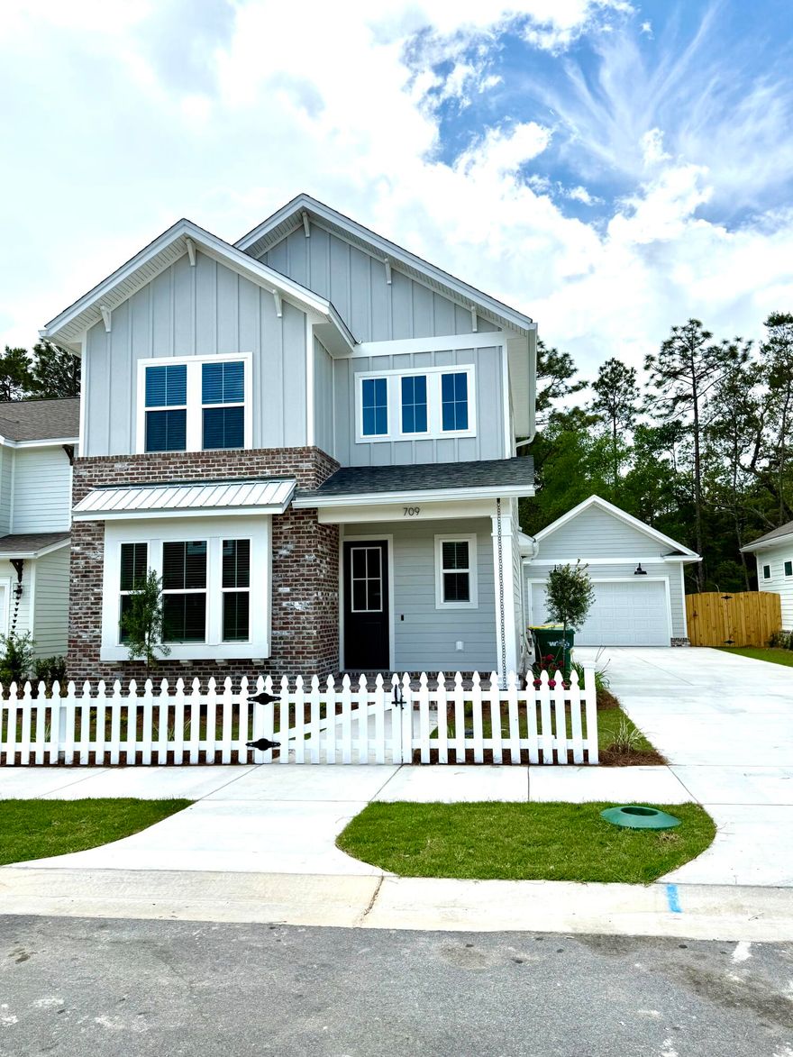 Builder pays 1 % Total closing costs of both Buyers & Sellers. $ 10,000 towards rate by down w/ builders preferred lender. Ph 7 'The Brookfield' the newest phase in DEER MOSS CREEK,  The JASMINE Plan w/ 2 car garage, is 4 BD & 2.5 BA. Soaring ceiling in the foyer, opening up to a large living area, kitchen and dining space. The Owners Suite & powder bath is on the 1st floor. The back yard will have a 6' privacy fence and porch. Extra living space upstairs w/ 3 guest bedrooms & full bath. Quartz counter tops in the kitchen as well as in the baths. White, shake-style, wood cabinets. Custom, wood shelves in master closet & pantry. Beyond the backyard fence line,  there is a 20' natural, vegetation buffer behind this home. Community pool, clubhouse, childrens park & bball ct & nature trails and 1/2 basketball court for buyers to use in DMC Ph 2.