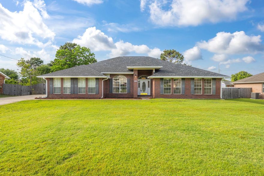 This ALL BRICK  home has almost 3000 SQUARE FEET! Featuring a SIDE ENTRY GARAGE, PRIVACY FENCED BACKYARD, and INGROUND POOL W/HOT TUB! The interior features SPLIT BEDROOM Floor Plan, OPEN CONCEPT GREAT ROOM W/FIREPLACE, FORMAL DINING ROOM with FRENCH DOORS and BUILT INS, SPACIOUS KITCHEN with TILE FLOORS, GRANITE TOPS with BULLNOSE EDGING, STAINLESS APPLIANCES, BREAKFAST BAR, ISLAND and BREAKFAST NOOK. The Master Bedroom has TREY CEILINGS with  the Master Bath featuring TILED FLOORS, JETTED WHIRLPOOL TUB, SEPARATE SHOWER, DOUBLE VANITY with GRANITE TOPS and HIS & HER CLOSETS. NEW ROOF & GUTTERS TOO! This home has tons of potential and with a little landscaping it could be your private tropical oasis! Schedule a showing today!