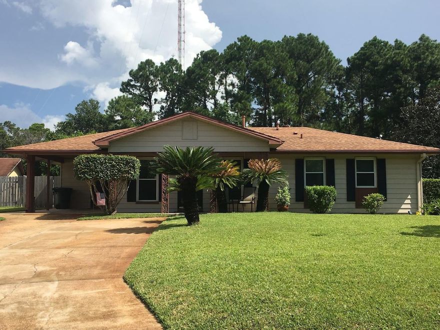 Updated home in central Fort Walton Beach! Plenty of space in this 4 bedroom 1.5 bathroom home with an 572sqft Workshop/Detached Garage with electrical!  You will love this cute quaint home with tile flooring throughout, shaker cabinets, black appliances & granite countertops. Home has tons of upgrades to include a 2021 dimensional shingle roof, 2021 Hot Water Heater, 2018 HVAC system, 2010 double pane windows. Gas stove, HVAC & Water Heater. Two car garage/workshop located in back yard. Double gate entry to back yard on the left side of the house. You will love this back yard & paved covered patio. Homes has a well & sprinkler system & privacy fenced back yard. House is being used as an AirBNB currently. Showings are limited.