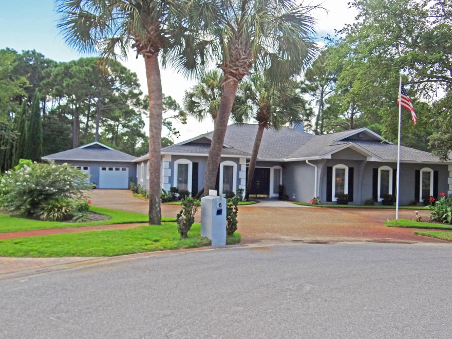 Large estate In a Secluded cul-de-sac in Indian Bayou. New roof November 15, 2010 with GAF 30 year shingles. Exterior has all new elastomeric paint in March of 2015. Home has existing termite bond. One story home with approximately 3,240 square feet. Large eat in chefs kitchen. Black granite counter tops, kitchen island with grill cooktop and warming drawer, stainless appliances, wet bar with commercial style ice maker (makes 100 lbs of ice a day) lazy susan and lots of cabinet space, kitchen nook and large formal dining room or office. Enter into a large living area, fireplace with vaulted ceilings and views of the golf course. In ground pool with large screen enclosure and lots of space to entertain and large landscaping for a private retreat. The master suite has space for office and