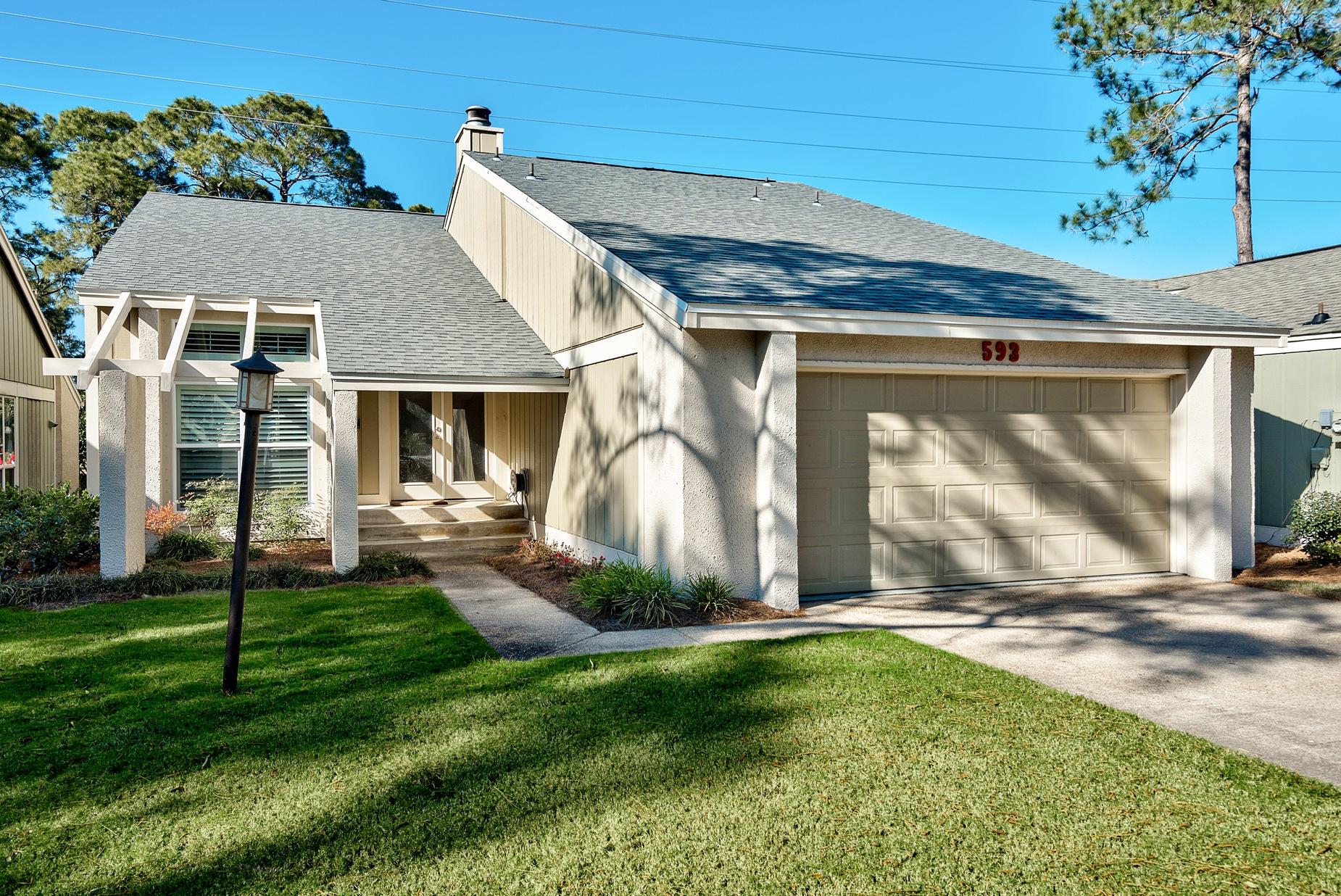 Coastal style and easy resort living await you at this well maintained updated Sandestin home. Whether moving here or finding the perfect home for an expanded family, this 3 br/3ba home w/2 car garage is ideal. Two living areas, one with fireplace. The new screen porch is perfect for enjoying morning coffee or having dinner al fresco. There's a stone patio just waiting for your grill. Meals are no chore in the updated beautiful kitchen. This home has been well loved, with recent updates and special attention to condition with new HVAC, recent roof, water treatment and more. Now at a new price, making it a true value at Sandestin, you must see this home to appreciate how special it is. Some furnishings and the golf cart are negotiable but not included in this new price.