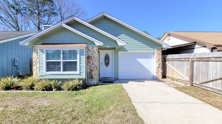 2 BR 2 BA well-maintained home in North FWB! Perfect location and price point to live in now and rent out later! As you enter, you'll immediately appreciate the spacious living area with modern gas fireplace with wood accents, large front window with seat, and archway leading into the dining room, with a wet bar. Kitchen has upgraded cabinetry, beautiful tile backsplash, stainless steel appliances, and glass double doors that lead you to the large covered patio... sellers extended the patio out to create two outdoor spaces - perfect for entertaining. Both bathrooms are upgraded with beautiful tile showers and upgraded fixtures and hardware. Laundry room has cabinet storage and doubles as a mud room from the 1 car garage.