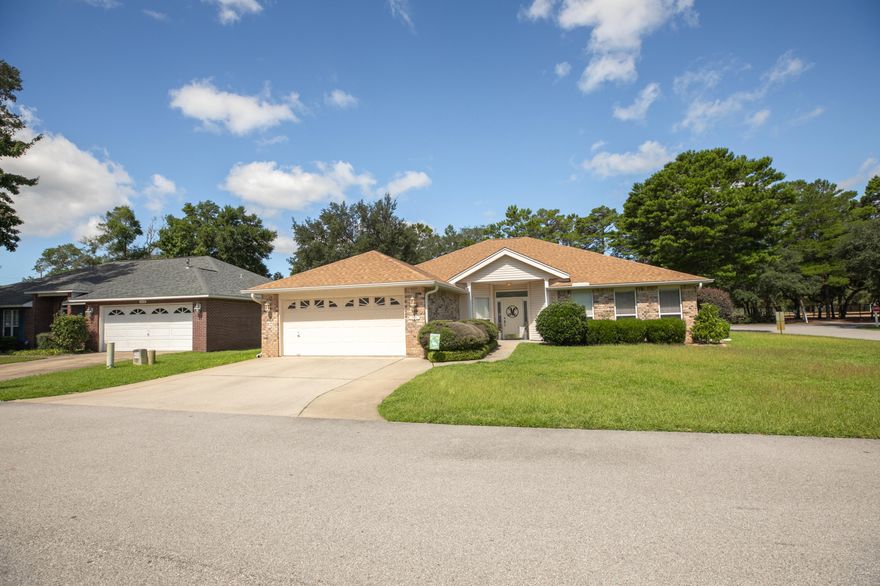 Welcome to the gated community of Parkwood Estates. This 4 Bed 2 Bath Brick home is beautifully nestled on a large corner lot.  A carefully thought out split floor plan featuring a Master Suite with the 3 other bedrooms located on the opposite side of the house. The Large Master has 3 closets, synthetic hardwood flooring and a private exit to the outside patio. Enjoy a garden tub and separate shower in your master bathroom along with a his/her vanities. The chef of the family will love this newly remodeled kitchen featuring new quartz countertops, new appliances, freshly painted cabinets, and new backsplash. Enjoy privacy in your fenced backyard boasting your 2014 gunite pool with infinity hot tub. Updates include: 2021 Roof, new kitchen countertops, new flooring, new insulation