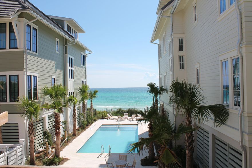 Brand new home in the gulf front development, Rosemary Bluff at Inlet Beach. The perfect home for the buyer that wants the gulf front experience, just steps from Rosemary beach, without the gulf front price. Complete with everything you would expect in a high end home from a gourmet kitchen with a 48 dual fuel Thermador range to wire brushed oak floors throughout all the living areas. The kitchen has stainless Thermador appliances, maple wood and glass front cabinets, and white Carrera marble. Take the elevator to the third floor to enjoy amazing gulf views from the master bedroom and from the freestanding tub in the elegant master bath. Hang out in the large fourth floor entertainment area, grab a drink from the wet bar and watch the sunset from