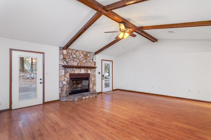 Do you dream of sitting on the porch swing, watching the sunset over your own full acre? Adorable 3 bedroom 2 bath cottage style home sitting on one acre! Spacious, with large bedrooms, big kitchen, ample dining, and split floor plan.  Ceiling fans grace all rooms, and the living room has vaulted ceilings. Home has keyless entry at the front and back door,  large laundry and pantry, and a concrete deck for great entertaining. Home has heated and cooled storage/office space in back of garage.  HVAC is 2020.