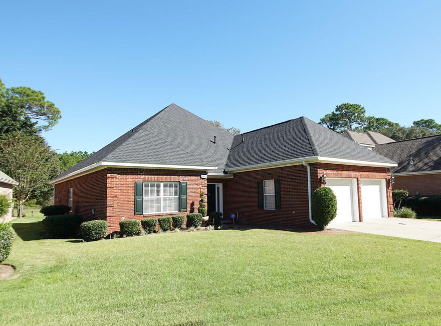 Pride of ownership is evident with this 4 bedroom 3 bath brick home in Bluewater Bay.Brand new Roof installed 11/2019Split open floor plan provides privacy for family and quests,crown moldings throughout,nicely appointed kitchen with center over looking dining are and living room.Living area is light and bright with built in shelving plus a gas fireplace,Master bedroom is nice sized with access to screened porch and large walk-in closet,master bath has a walk-in shower ,jetted garden tub and dual vanitysinks.Guest bedrooms on the west side features Jack and Jill bathroom.Bluewater Bay community amenities offer's 18 Hole golf course,full service marina with wet and dry storage ,boat ramp,ships store ,Bar and restaurants not to mention full service tennis center and 3 pools with membershi