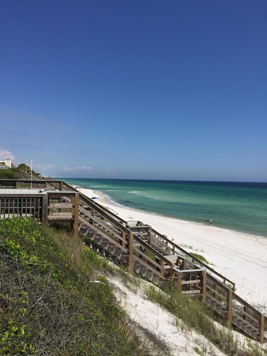 LOCATION, LOCATION, LOCATION, SOUTH OF 30 A, IN THE GATED COMMUNITY OF SAND CLIFFS. One of the few non-rental communities along 30 A. This homesite is located next to the beach walkway and only the 3rd tier from your 1300+ feet of private sandy white beaches for this small gated S/D. Walk to great shopping, dining, and everything the east end of 30 A has to offer. No build-out time frame. This property is one to grab now while you still have the opportunity! Newly installed natural gas line to the property, ready for your gourmet kitchen design.