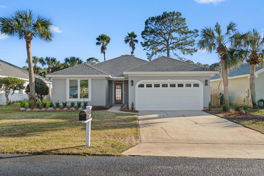 Freshly renovated and move-in ready, this beautifully updated 4-bedroom home plus heated and cooled Florida room offers a seamless blend of comfort, functionality, and coastal lifestyle. Tile flooring flows throughout the home, complemented by updated lighting fixtures and a freshly painted exterior for a crisp, modern feel.The renovated kitchen features freshly painted cabinetry with new hardware, granite countertops, an undermount sink, and brand-new stainless appliances--creating a clean, elevated space ideal for everyday living and entertaining. Both bathrooms have been tastefully updated with new tile tub/shower combinations and new vanities. The spacious primary suite is filled with natural light and includes a generous walk-in closet and private renovated ensuite bath. The heated and cooled Florida room features a durable epoxy-coated floor and offers flexible space for a home office, fitness area, playroom, game room, or additional living area. A wood-burning fireplace adds warmth and character, while the two-car garage provides attic storage and an additional refrigerator.

Exterior upgrades include a new privacy fence with gate, refreshed landscaping, and a new mailbox. Major systems include Roof (2022), Water Heater (2017), and HVAC (2015). Additional peace of mind comes with a recent termite inspection, wind mitigation report, 4-point inspection, and impact-rated vinyl windows--one of the few homes in the community offering this upgrade.

Residents enjoy community amenities including a bayfront dock, pool, tennis courts, park, and pavilion, along with nearby county park access featuring a public boat launch, pickleball courts, and playground. Located just minutes from the bay and a short drive to the beach, this thoughtfully sized home offers an easy, low-maintenance coastal lifestyle.