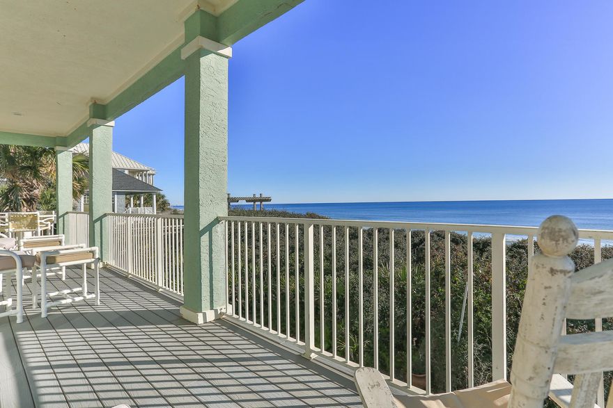 Front Row Seats! Magnificent colorful sun rises and sun sets on the Gulf of Mexico. Water views from the Kitchen, living/dining and master. This Emerald Coast beauty features 4 bedrooms. 2 of the guest bedrooms with private balconies. 3 full baths, plus a fire place. Fully furnished. Large balcony is perfect perfect for watching the fish jump, birds soar and dolphins play. Room for Lunch with family and friends. Share moon light dinners under the starry skies! Your own personal paradise! 20x20 storage with 2 entrances for beach toys, and bikes. In ground pool, extra parking. Located in the unique community of Seagrove. Walk to shops and restaurants. Only 3 units in the building. Private and quiet! You will be impressed and never want to leave!