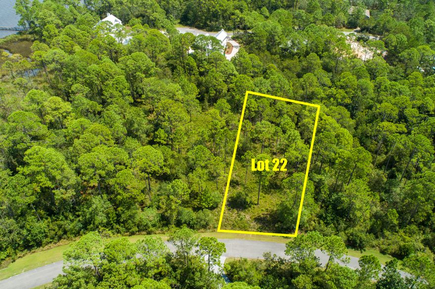 Great lot in The Woods subdivision in highly desirable Pt Washington. Lot 22  is currently undergoing a re-plat to increase the road frontage and overall buildable area of the lot. Re-plat is still pending final approval. Proposed changes increase the road frontage to +/- 130'. Lot will approx .79 of an acre. The Woods is situated perfectly between the Choctawhatchee Bay and Gulf of Mexico. This large of a lot is hard to find in South Walton, so don't miss your opportunity. All dimensions listed are approximate and subject to change until re-plat receives final approval. Current property appraiser map shows original lot layout.