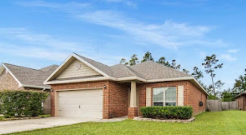 Very lovely spacious Brick home on Culd A Sac, very nice spacious open floor plan in popular Plantation Park. This lovely, all brick home backs up to the environmental corridor (NOT Transmitter Rd) and is in a cul-de-sac, features 4 bedrooms, 2 baths, open kitchen, dining and great room. Kitchen features upgraded cabinets and granite countertops. Large bedrooms, split plan, master bath features a soaking tub and all tile shower. Tile in the front entryway, kitchen, dining area, bathroom and laundry. LVP in living room and Bedrooms , 4th bedroom does NOT have a closet and was being used as a nursery, Yard is landscaped and has sprinkler system, Back yard has covered back patio and privacy fence, perfect for a place for kids to play. All sizes approximate and taken from public records, buyer to verify any details buyer deems important.