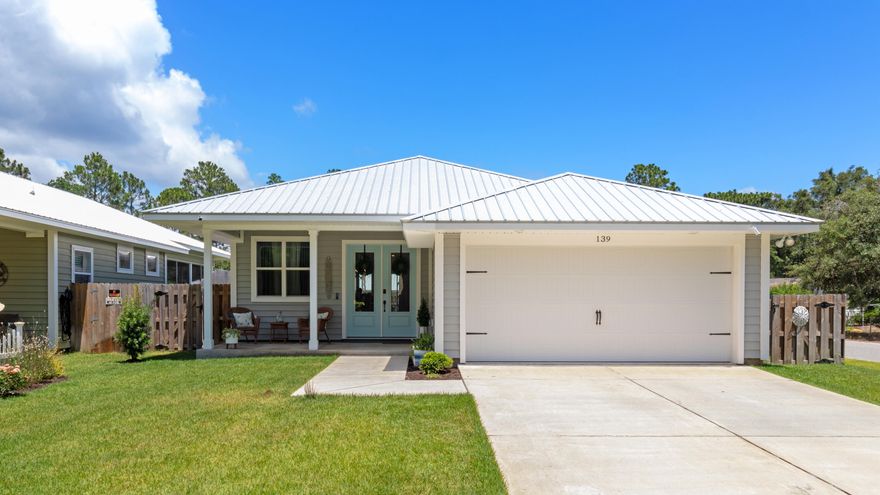 Get ready to fall in love with this lovely 2021 quality-built home on a beautiful corner lot -Offering a VA ASSUMABLE LOAN @ 2.375%!! Don't miss the opportunity on this home. Located in a non-HOA community, it's convenient to the offerings of Bluewater Bay, Destin, Niceville, and Eglin Air Force Base. This 3 bedroom split plan lives bigger than it's noted square footage. It offers a unique, sensible and compelling floor plan with such nice touches. Deep porches, both front and back, are such attractive and tangible features. Stately 8-foot entry doors welcome you in, setting an expectation of excellence.