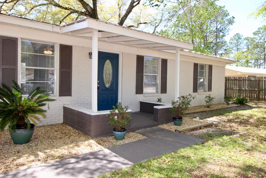 Move-in ready!! Unbelievable value and condition on this charming 3 bed/1bath brick home with the possibility of a 4th bed/office space. Tile throughout except for the converted garage/office space. Updated kitchen cabinets, countertops, appliances, and fresh paint throughout, both inside and out. New bath vanity and updated tub/shower surround. Located in the heart of Ponce de Leon, just 30 minutes north of the white sandy beaches. Lovely, shady yard in the heat of the summer, with large oak trees front and rear. Rarely does a home in move-in condition, in this price range, come available; so don't delay!