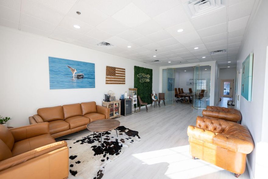 Fully renovated office that was used as a Title company and Real estate brokerage and is fully furnished. Spanning 1,400 sq ft on the first floor of The Plaza, this property is ideally located along Highway 98, a major thoroughfare with approximately 50,000 vehicles passing daily. The central location provides unparalleled visibility and accessibility, making it a prime spot for businesses looking to thrive in this dynamic market.This versatile space is perfect for retail or office use, offering both style and functionality. Situated in one of the busiest sections of Destin/Miramar Beach.