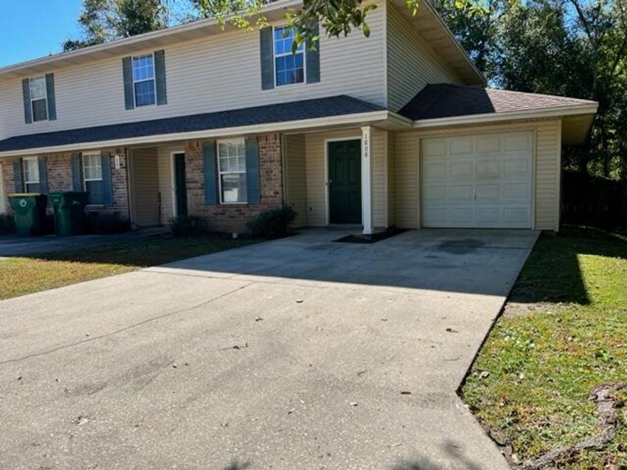 Townhouse in Fort Walton Beach. Each bedroom has a full bath, lots of closet space. Lawn service is provided by the owner, and lawn has a sprinkler system. Washer/Dryer hook-up, and the driveway has side by side parking for 2 cars. All Coastal Realty Services residents are enrolled in the Resident Benefits Package (RBP) which includes renters insurance, HVAC air filter delivery (for applicable properties) and our best-in-class resident rewards program, and much more! More details upon application.