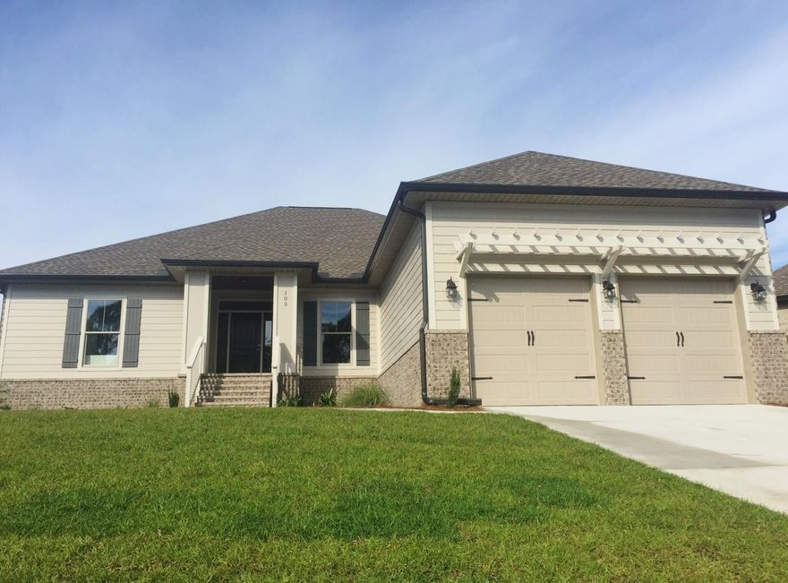 Custom, High End constructed 4 bedroom 2 bath home built by Parade of Homes winner, Wilson Enterprises, South of I-10 in Crestview! This one truly is the best of the best! See list of upgrades to understand all the added features that are too many to list. 10' ceilings in Living areas. 6'' Craftsman style baseboards. 5 & 1/2'' crown molding, lightly orange peeled, smooth ceilings. Front porch features real Cypress, hand stained tongue & groove wood ceiling. Hand stained, fiberglass entry door with 2 side lights and transom window. Living room has triple French doors and transom window. Amazing Kitchen features white quartz center island with chrome metal accents that dance with the pendant lights above it. Contrasting grey quartz counter tops. Real Maple, hard wood cabinets with dove tail,