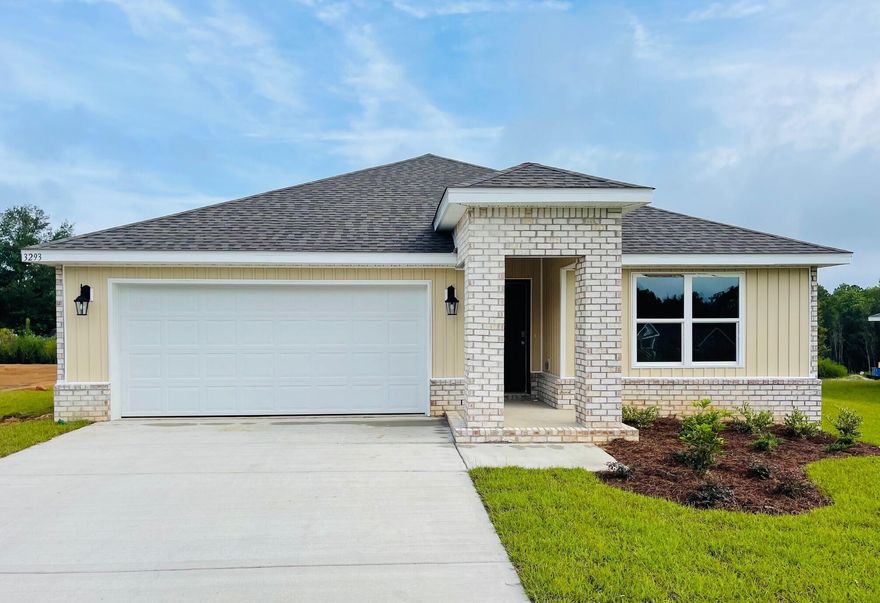 ALMOST COMPLETE & READY FOR MOVE IN!! Desirable Homewood Estates in FAST growing Crestview. Desirable Open Design for relaxed living. 4 beds, 2 baths, covered patio, 2 car garage.  Beautifully designed kitchen features stainless appliances, gorgeous granite, smooth-top range, built in microwave, quiet dishwasher, corner pantry, island bar, Eye catching wood look flooring & PLUSH carpet in the bedrooms. The Cali model is one of our most popular designs. The 'Smart Home Connect' System has a nice variety of Smart Hm. Devices for your convenience. Bedroom 1 & adjoining bath has a lg. walk-in closet, double granite vanity, 2 undermount sinks, lg. shower & extra storage. STYLISH curb appeal. Easy drive to the airport, military base, beaches at Ft. Walton, Destin & minutes to golfing.