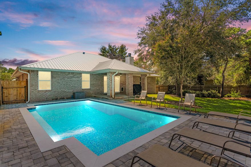Nestled on an oversized lot, this single-level brick home in Dune Allen offers the perfect blend of coastal charm and modern convenience, less than 1 mile from pristine beaches of South Walton. Located just a short walk away from Santa Rosa Beach Golf Club and minutes from premier dining and shopping, this property is ideal for primary residence, vacation home, or high-demand rental investment.Inside, enjoy 4 generous bedrooms, one of which would be ideal for a home office or den, plus 2 full bathrooms. A cozy fireplace adds warmth, while a 2020-installed 20kW generator ensures peace of mind. The private backyard oasis features a sparkling inground pool and covered patio, perfect for relaxation or entertaining. If you're looking for your slice of paradise, you just found it! With a 2-car garage, ample storage, and no HOA fees, this home offers unmatched freedom and versatility in a prime location.

Don't miss this rare opportunity to own a slice of coastal paradise with endless potential. Schedule a showing today!