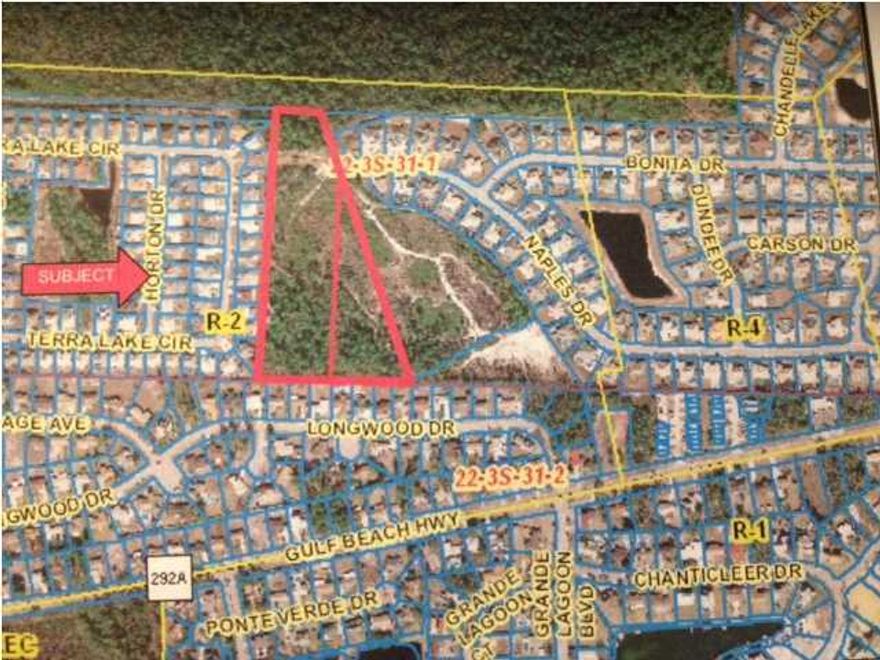 There are two parcels being sold has one vacant land.