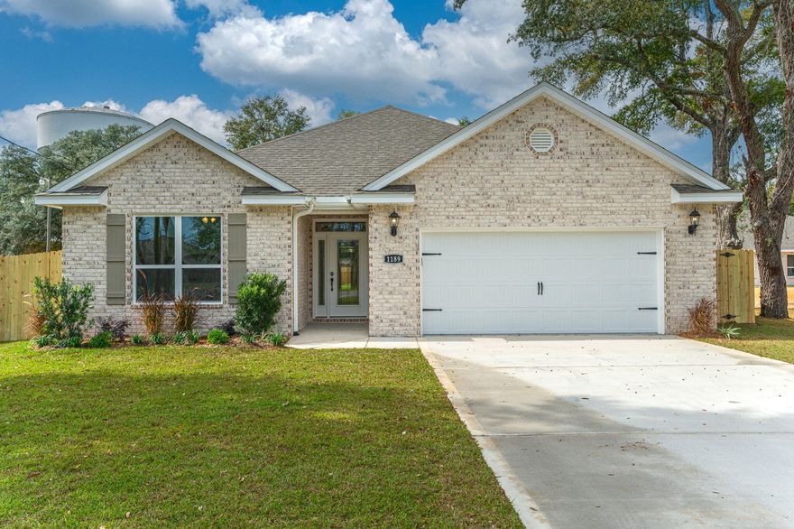 SELLER OFFERING $10.000.00 TOWARDS RATE BUY-DOWN AND/OR BUYER CLOSING COSTS WITH ACCEPTABLE OFFER. Welcome home to this lovely 3 bedroom 2 bath home that is conveniently located to Airforce Bases, and the white sandy beaches of the Emerald Coast.  This home boast a beautiful brick exterior, 2 car garage and a very large backyard for those family gatherings   As you enter this fabulous home you will enjoy the spacious room with the living room open to the kitchen and dining room.  Beautiful white kitchen cabinetry, white tile backsplash, and granite countertops.  The master bedroom offers tray ceiling.  In master bathroom you will love the double granite vanities along with a garden tub, and glass surround shower.  Also in the Master bath is a huge walk-in close