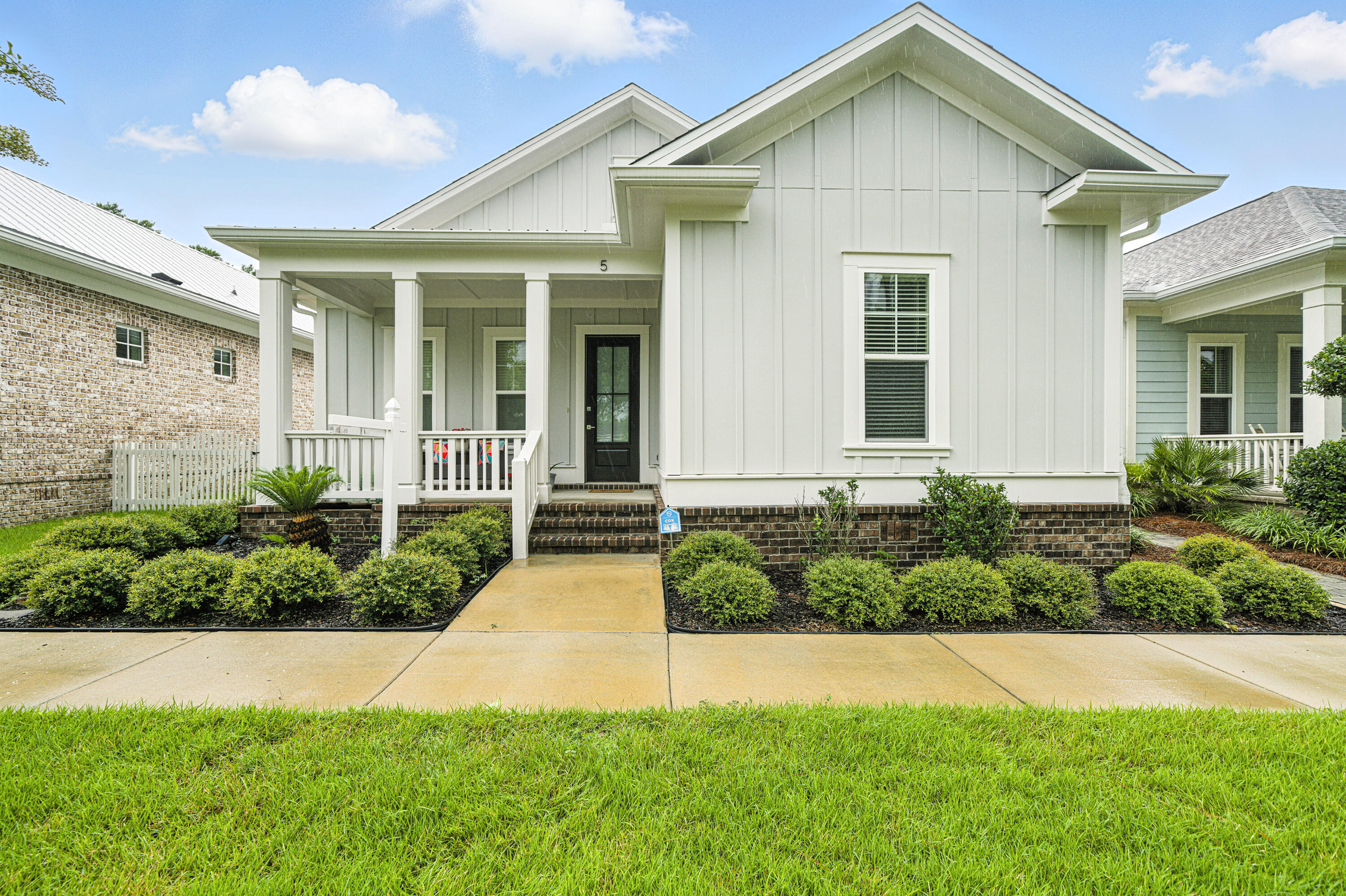 Charming Craftsman in Parkview Place! This custom-built 3BR/2BA home offers nearly 1,800 SF of stylish one-story living in a beloved front porch community. Thoughtful upgrades include 10' ceilings, 8' doors, energy-efficient 2x6 walls, wood floors, and granite countertops. The gourmet kitchen features shaker cabinets that reach the ceiling, while the spa-like master bath boasts a tiled shower and freestanding tub. Enjoy neighborly chats from your welcoming front porch or retreat to the rear-entry oversized garage. Located in the heart of Niceville, near A+ schools, Eglin AFB, Duke Field, and Destin's beaches. A perfect fit for anyone craving charm and convenience.