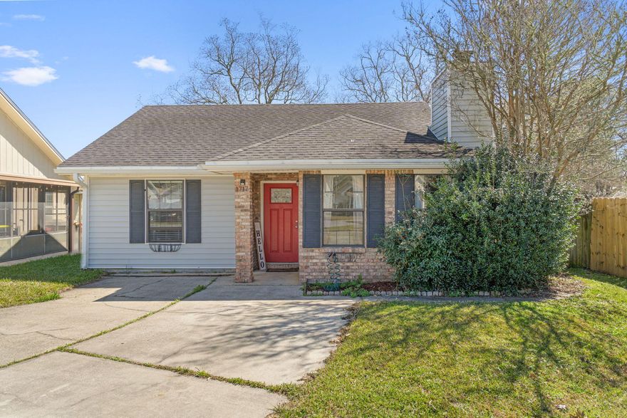 Welcome home to this adorable and perfectly located 4 bedroom 2 bath home just 5 minutes to Hurlburt Field and 12 minutes to Eglin AFB's west gate! This updated and open concept home with a spacious backyard is situated on an extra large lot for the neighborhood in a cul-de-sac. Enjoy an extended driveway for additional parking space and great features inside like a brick wood burning fireplace, luxury vinyl plank flooring, stainless appliances, and vaulted ceilings. The fourth bedroom is located right off the living room through french doors and would also be great as a flex room in addition to the three other bedrooms. Come see this gem for yourself!