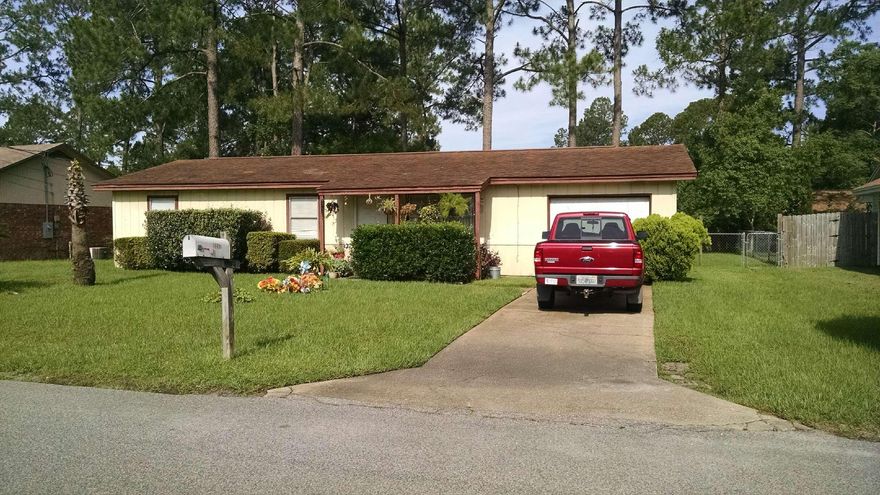 Convenient location between the bases. Near a great day care in the subdivision and less than two miles to Walmart. Big yard for the kids or pets. Small home but a good floor plan open from living room to the eat in kitchen. One car garage. Home will be freshly painted inside once tenant moves.