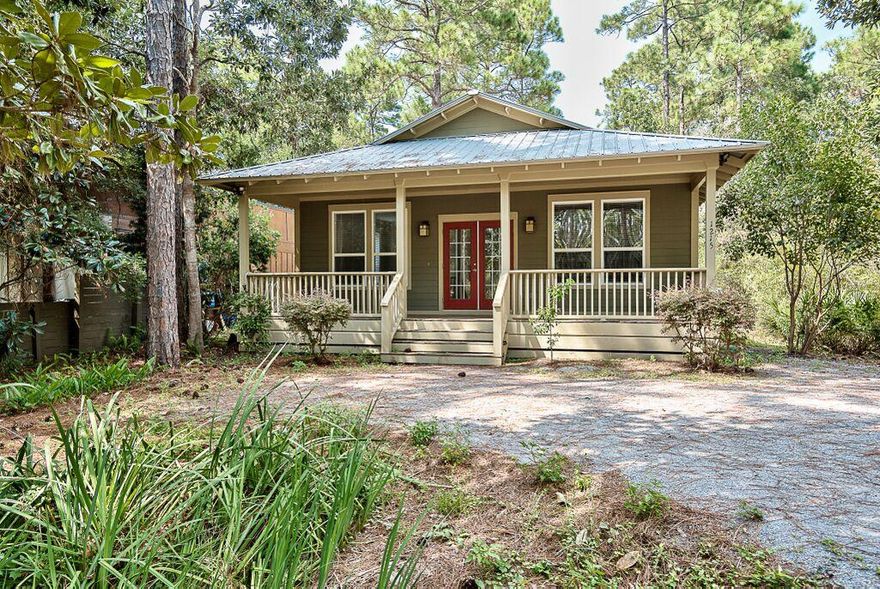 Adorable Florida Cottage tucked away in quiet Point Washington. Just a few miles to the beach at Grayton Beach. Near the schools, shopping, entertainment and the beach. Lovely hardwood floors, appliances are electric and stainless steel, lots of privacy. Newly refreshed after being a long term rental. New carpet and paint. As always all dimensions are to be verified by the new buyer.