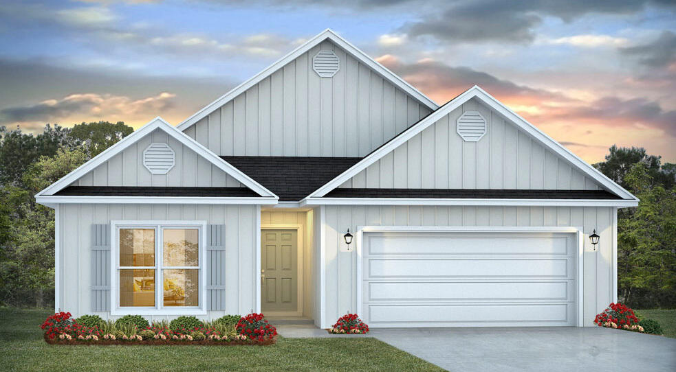 Walton's Landing is in the heart of Santa Rosa Beach, less than 4 miles to Ed Whaline Beach access and Scenic Hwy 30A, under 7 miles to upscale shopping and restaurants at Grand Blvd, and Sacred Heart Hospital. This short-term rental friendly community features a community pool, walking paths and ponds for endless hours of outside enjoyment. The 'Delray' plan features a spacious back porch, Hardie siding, 9' ceilings, EVP flooring, Ivory shaker style cabinetry in the kitchen and bathrooms, quartz countertops, and a modern tile shower. This energy efficient home offers 'Home is Connected' Smart Home package, DEAKO switches, 1-year builder warranty and 10-year structural warranty.