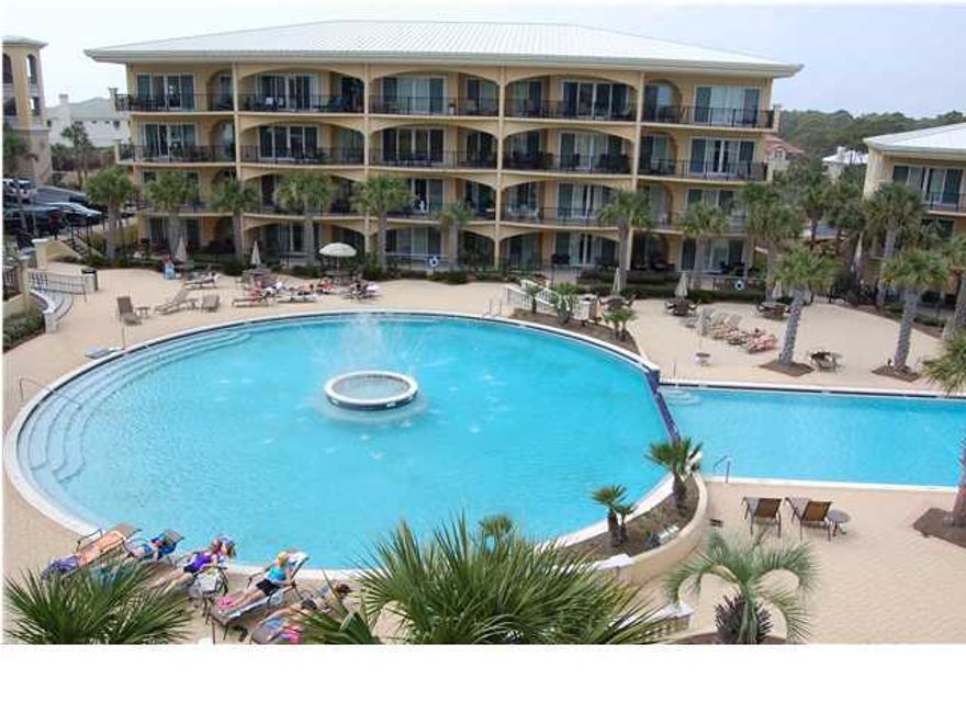 Immaculate pool-side unit at the beautiful Adagio Condominiums. The 3 bedroom/3 bath unit features a gourmet kitchen and a large, open living and dining area that leads you out onto the 308 sq ft balcony overlooking the enourmous pool. Upgraded finishes throughout including travertine floors,granite counters, stainless appliances and more. Adagio offers a fitness center, meeting room,deeded beach access and two spectacular pools. This unit would make a perfect second home or vacation rental.