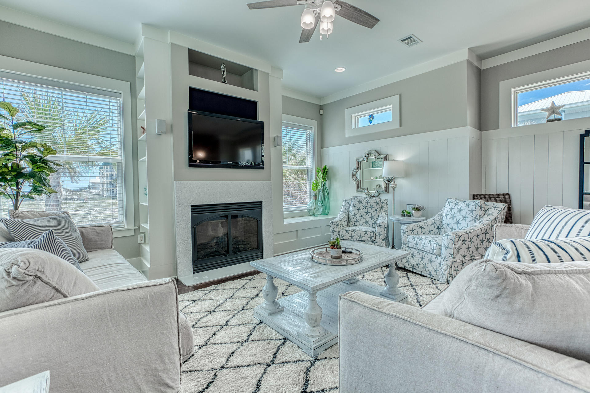 Gorgeous tri-level home in the heart of Seagrove with unbeatable Gulf views that will never go away. The main home includes 5 spacious bedrooms and 5.5 bathrooms while the carriage house includes 1 bedroom and 2 bathrooms. The new Trex decking balconies on both the second and third levels provide the perfect spot to watch the beautiful sunsets on the Gulf. Two master suites in the main house as well as the bedroom in the carriage house all boast of incredible Gulf views. The first level of the main house contains a garage as well as a bedroom and a full bathroom that exits to the private pool. This property is a MUST SEE! Closely located to all the fun on 30A near Seaside and Rosemary Beach. All dimensions should be verified by the buyer.