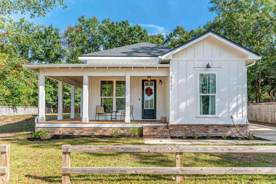 Home appraised for $415k with previous buyer prior to falling through 2 days before closing. Like New stunning New Orleans style custom 3 bedroom 2 1/2 bath plus office home located in central Navarre providing easy commute to the local bases, beaches, and shopping centers. As you pull up your eyes will be drawn to the wrap around porch with exposes rafters perfect for enjoying more coffee or those evening BBBQs. As you enter you will right notice the 10-foot ceilings with living room and kitchen built to entertain just in time for the holidays. Kitchen boasts ample quartz counter and custom cabinet space to meet all your cooking needs. Oversized windows allow for plenty of natural light to come in and bring out the beauty of the custom colors throughout the home.