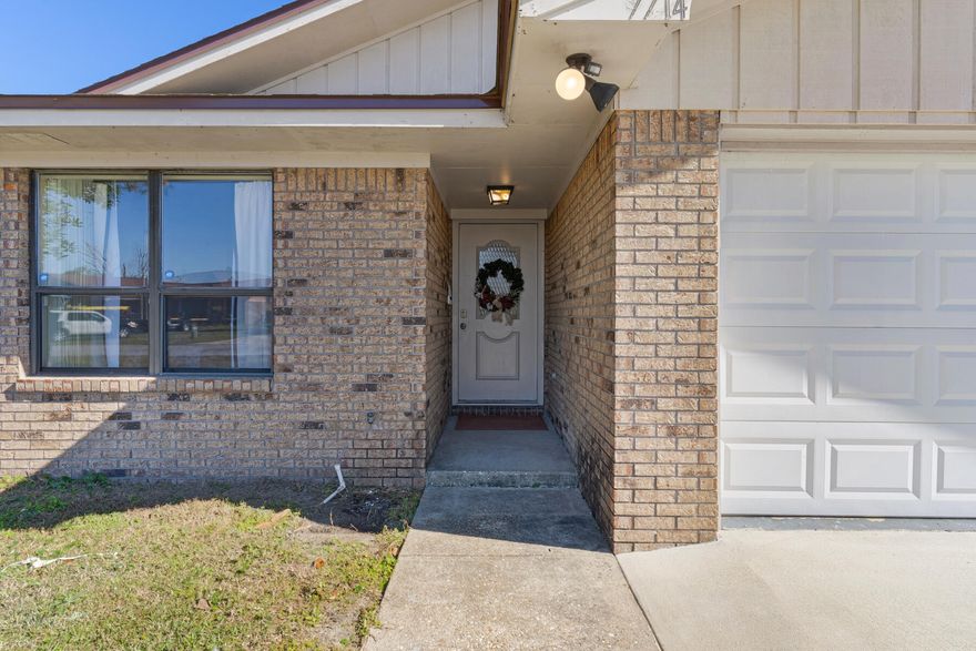 This delightfully peaceful Callaway neighborhood presents this Picture-perfect home boasting an expansive backyard featuring wall-to-wall plush meadow grass to the edges of the pristinely conditioned privacy fence. Enjoy this secluded courtyard expansive nature backing up to your own 'prairie'  Florida breezes in privacy will not be interrupted by views of backyard neighbors, housing construction or bustling streets! Appreciate grilling and mingling with friends and family, all in wide-open security for your children and pets.This tucked away courtyard is adorned with an irresistible farmhouse covered porch featuring metal roof, a sliding glass back door entrance and built-in pet door.Nestled next to east Bay,enjoy your short commute across the beautiful bay to Tyndall Air Force Base. Just 7 miles (15 minutes) from home. Serene Waterside walks and Fishing on Callaway Bayou awaits 200 yards. Equipped for extra vehicles and entertainment parking, this 4 car parking paved driveway opens to a large 2 car garage adjacent to the charming covered front entrance. 
Quality Pewter Oak plank flooring enhances ALL 3 bedrooms and living area. The Master bedroom suite includes a large walk-in closet , shower and soaking tub, and is ideally isolated for rest & relaxation... distanced from the hubbub of the kitchen, living area, and other bedrooms.  
This property is destined to be a safe haven for years to come, is Vacant and Move-in ready to launch your next journey and create wonderful memories in.
