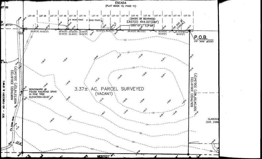 BACK ON MARKET. Great location adjacent to Butler Elementary School playground. This property contains approx. 3.3 acres. All is in flood zone ''x''. The site is accessed via a recorded easement that runs along an unpaved private roadway which is Rachel Road. The site is bordered on two sides by State of Fl. Preserve Lands. The site is generally level with all being wooded uplands. There is no HOA and no build-out time requirement. Butler Elementary School is an easy walk in a matter of minutes. There is a Nature Trail on the West side of property that leads to the school. There is a beach access that is within a short walking distance. Perfect place for estate home or three or four houses. Only minutes to Sacred Heart Hospital, Grand Blvd. and Wal-Mart.