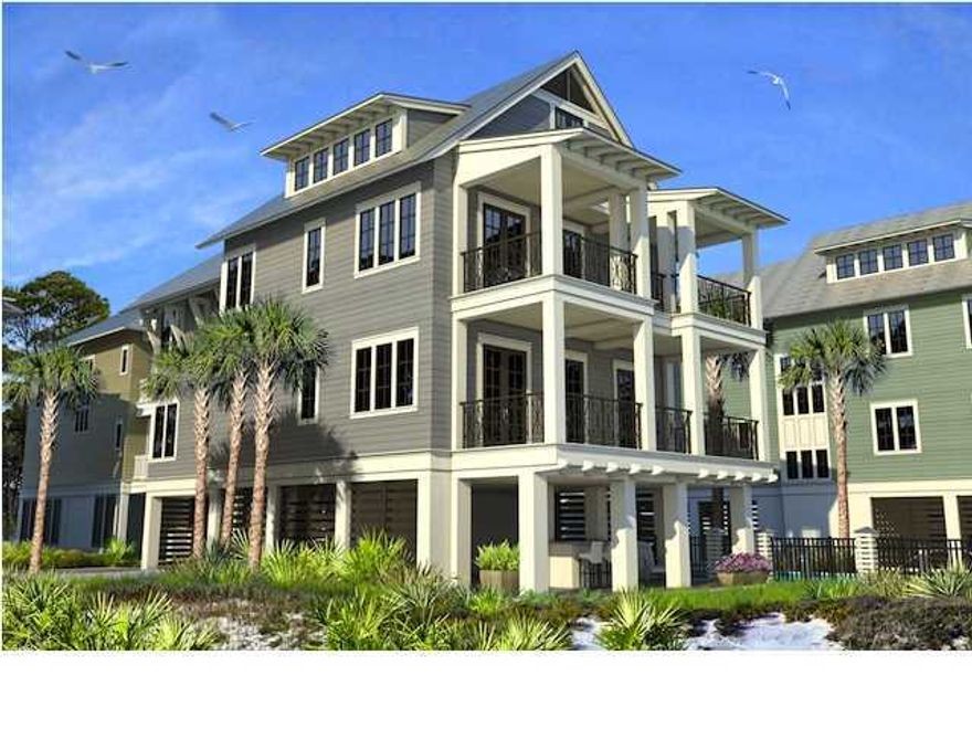 INCREDIBLE OPPORTUNITY! The Bluff at Inlet Beach...Nestled just steps from Rosemary Beach, this 4 bedroom 4 bath home is part of eight new homes to be built in this beautiful beach front community. Reserve now and you can pick your own custom finishes. The home will be three stories with lower level being a screened in entertainment area with outdoor kitchen, wet bar, beach storage and restroom. The second and third floors will be living and enjoyment areas with an extraordinary bonus room. The community offers a gulf front pool and three beach walkovers. Stunning Gulf views from balconies and living areas.