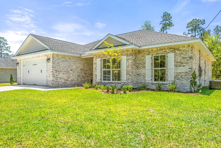 BACK ON THE MARKET- NO FAULT OF SELLER, buyer financing fell through- GORGEOUS new construction! You will not find this quality at this price. FULLY bricked 1700 SF home featuring 4 bedrooms. 1/4 acre lot, fully sodded with sprinkler system. Beautiful finishes throughout. Stainless steel appliance package with French door refrigerator. Oversized single basin sink. Glass backsplash. Laminate flooring throughout all main areas and master. Tiled baths and laundry, carpeted bedrooms. Crown molding throughout main. Tiled tub surround in master and separate shower with walk in closet and upgraded shelving. Oversized low E windows. Oversized patio.