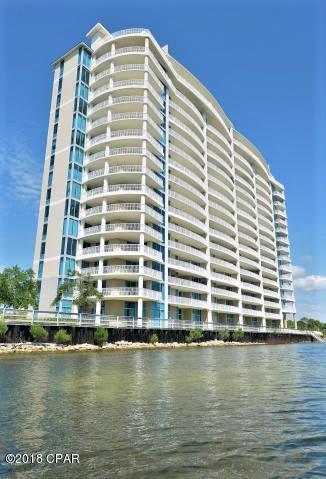 This must see waterfront masterpiece provides the perfect balance of space, style and comfort! Without a doubt, the most desired three bedroom, three full bath and recently redecorated features a spacious, open floor plan with granite throughout, stainless steel appliances, ample kitchen cabinets, pantry, 12 foot ceilings with floor to ceiling windows and sliding glass doors overlooking the magnificent water of St Andrews Bay. The large wrap around balcony includes a summer kitchen and the outdoor living space is perfect for entertaining. If you're a boater, imagine the convenience of having your boat in your backyard and just minutes to the gulf - you can be fishing every morning, boating to Shell Island for the day and ending your day relaxing and enjoying the sunset or a refreshing dip
