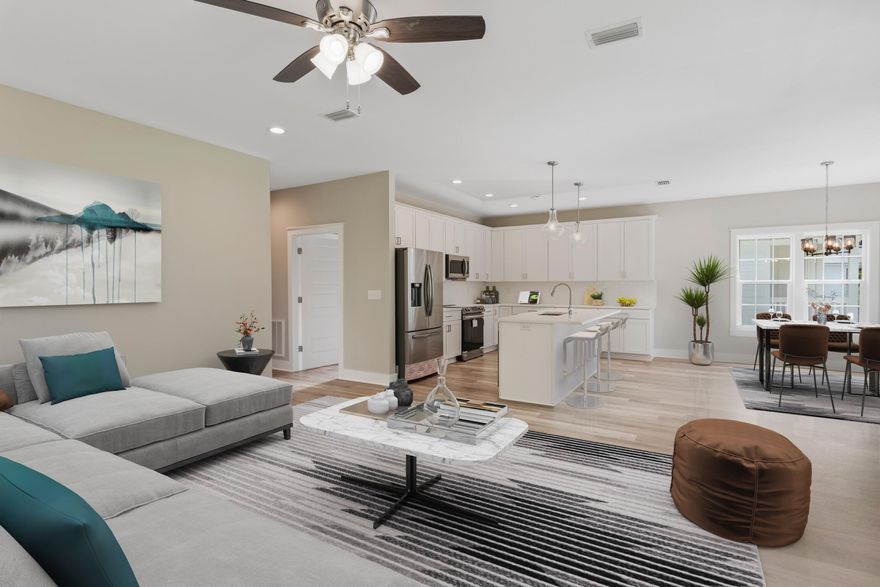 This is one of the few homes available in the highly desirable Point Washington area. It features an open floor plan with a 3 bedroom/2 bath layout, LVP throughout and tile in the bathrooms. Walk in closets in the master, a freestanding tub, and both bathrooms featuring walk in tile showers. This subdivision has a public access ramp into the Choctawhatchee Bay for small boats, kayaks, paddle boards, etc. (within 3/4 mile). No HOA. Great short or long term investment property. Airbnb and Vrbo are allowed.