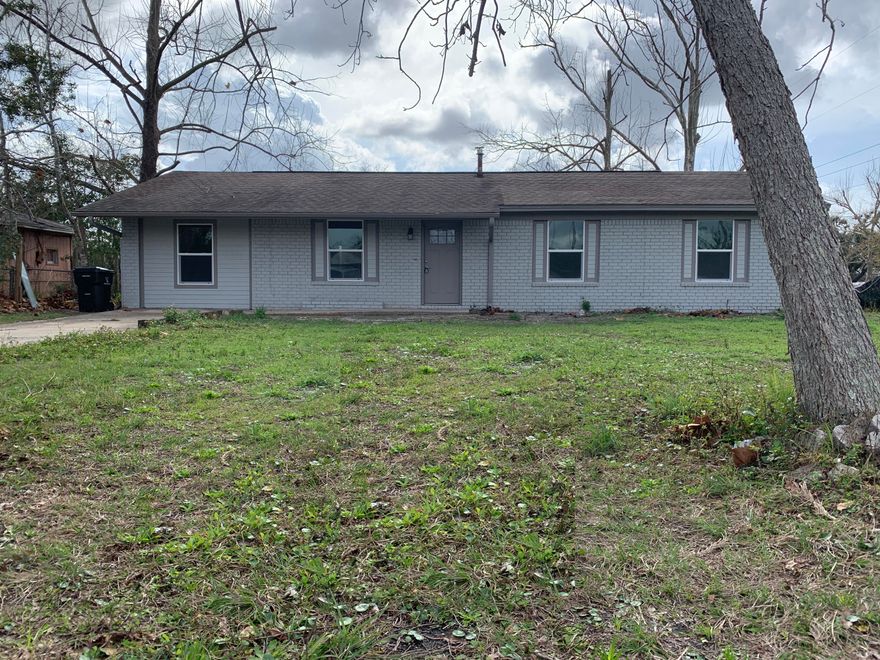 Nicely remodeled block style 4 bedroom/2 bath home with access to lake in the backyard. New floors, drywall and paint. House sits on .28 acres.