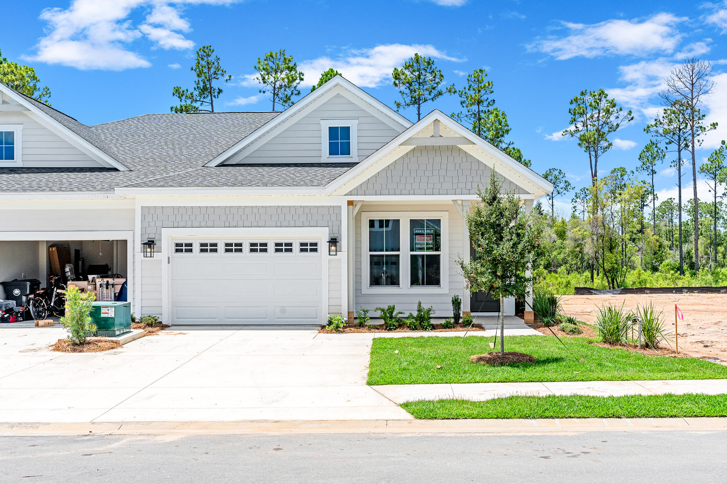 Welcome to The Villas at Longleaf Park in the Watersound Origins community, offering stylish paired/attached villas by Fischer Homes. The LUCAS plan, a beautifully designed 2-bedroom, 2-bathroom single-level home, features 1,418 sq. ft. of effortless living space and a 1.5-car garage.Step inside to an inviting open-concept layout with a modern kitchen, spacious dining area, and a bright living room that seamlessly flows into a private covered patio, perfect for outdoor relaxation. The primary suite overlooks the backyard and boasts a spa-like ensuite bathroom with a double vanity and a generous walk-in closet.This home includes standout features like luxury vinyl plank flooring in the main living areas, plush carpet in the bedrooms, 10 ft ceilings, LVP flooring throughout, Smart Home White glove service, Luxury Owner's Bath with Barn Door, Upgraded Quartz countertops, cabinets, built-in appliances in Kitchen and more!
See Designer selections (in Documents) chosen for this beautiful home!
Estimated completion is July 2025.
Enjoy the ease of a low-maintenance lifestyle, HOA membership covers lawn care and exterior home upkeep, giving you more time to enjoy the exclusive amenities Watersound Origins has to offer such as the Origins Golf Course, a resort-style pool, sports courts, and more.
This is your opportunity to embrace easy living in a vibrant, amenity-rich community. Schedule a tour today!