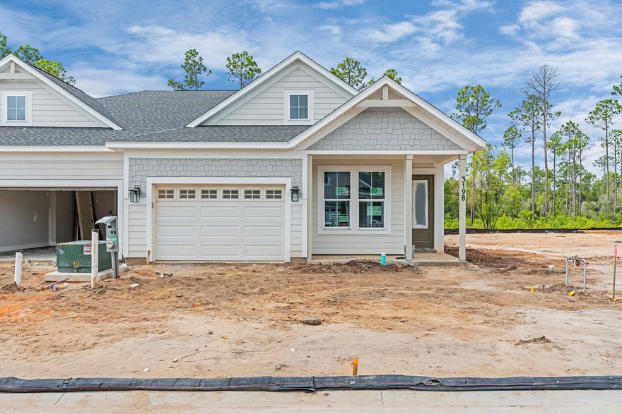 Welcome to The Villas at Longleaf Park in the Watersound Origins community, offering stylish paired/attached villas by Fischer Homes. The LUCAS plan, a beautifully designed 2-bedroom, 2-bathroom single-level home, features 1,418 sq. ft. of effortless living space and a 1.5-car garage.Step inside to an inviting open-concept layout with a modern kitchen, spacious dining area, and a bright living room that seamlessly flows into a private covered patio, perfect for outdoor relaxation. The primary suite overlooks the backyard and boasts a spa-like ensuite bathroom with a double vanity and a generous walk-in closet.This home includes standout features like luxury vinyl plank flooring in the main living areas, plush carpet in the bedrooms, 10 ft ceilings, LVP flooring throughout, Smart Home White glove service, Luxury Owner's Bath with Barn Door, Upgraded Quartz countertops, cabinets, built-in appliances in Kitchen and more! 
Ask us about the beautiful Design selections for this home!

Estimated completion is July 2025.

Enjoy the ease of a low-maintenance lifestyle, HOA membership covers lawn care and exterior home upkeep, giving you more time to enjoy the exclusive amenities Watersound Origins has to offer such as the Origins Golf Course, a resort-style pool, sports courts, and more.
This is your opportunity to embrace easy living in a vibrant, amenity-rich community. Schedule a tour today!