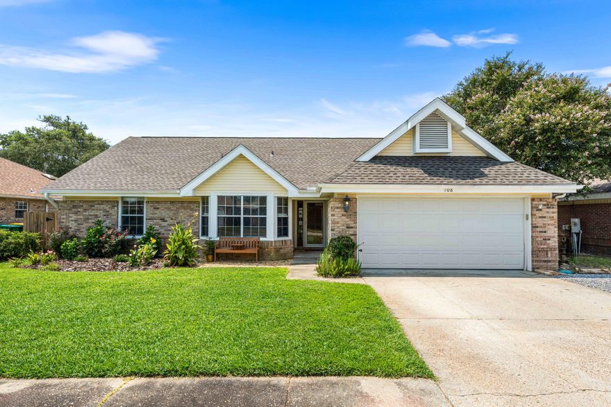 MOTIVATED SELLER! Welcome to your dream home in the heart of Destin! This beautiful and spacious four-bedroom, three-bathroom residence boasts a brand new roof installed in 2022. The home offers the perfect blend of comfort and charm. Upon entering, you'll be greeted by real hardwood floors that extend throughout the main living and dining areas. The vaulted ceilings help to create an airy, open atmosphere in the living room, where you'll also find a cozy fireplace, adding warmth and elegance to the space. Off of the living room you will find the newly added sunroom, a perfect spot to enjoy a cup of coffee in the morning. The master suite, located on the first floor, features an en suite bathroom for your privacy and convenience. The two large closest are also a bonus! A second guest room is also situated downstairs, along with the newly renovated full bathroom.The kitchen is a chef's delight, offering granite countertops, stainless steel appliances, and an eat-in dining area. The home also includes a versatile flex room on the first floor, ideal for an office, playroom, or gym.

Upstairs, you'll find two additional bedrooms with a shared bathroom. The upstairs also features a cozy loft space, perfect for a reading nook or extra living area. 

Additional highlights include a two-car garage, providing ample storage and parking for three in the driveway. Step outside to the fully fenced in back yard and enjoy the large in-ground pool, perfect for entertaining or relaxing in the Florida sunshine. Situated in the heart of Destin, this home is close to local dining, shopping, and the beautiful Destin Harbor and the white sandy beaches!  Don't miss out on this exceptional opportunity!
