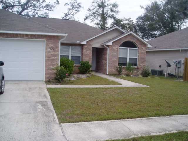 This beautiful and nearly new home is waiting for you! Spacious home is tucked away on very quiet circle. Fabulous open floor plan for living, dining and kitchen area which includes easy to maintain tile floors throughout and carpet in bedrooms. Special features include split bedroom plan with a treyed ceiling in Master Bedroom, and a garden tub/seperate shower in Master Bath along with double vanity. Kitchen has an additional large pantry, built-in microwave and breakfast bar. The welcoming living room has 10 foot ceilings! The 4th bedroom would make a nice office or study. Back yard has a privacy fence, tree shaded patio and lawn pump/sprinkler system. Don't miss out!!! Sorry no pets!