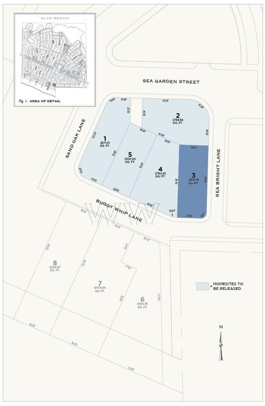 Located on the South side of 30A, the WW3 lot is positioned immediately to the east of The Selene & Easterly condominiums.
