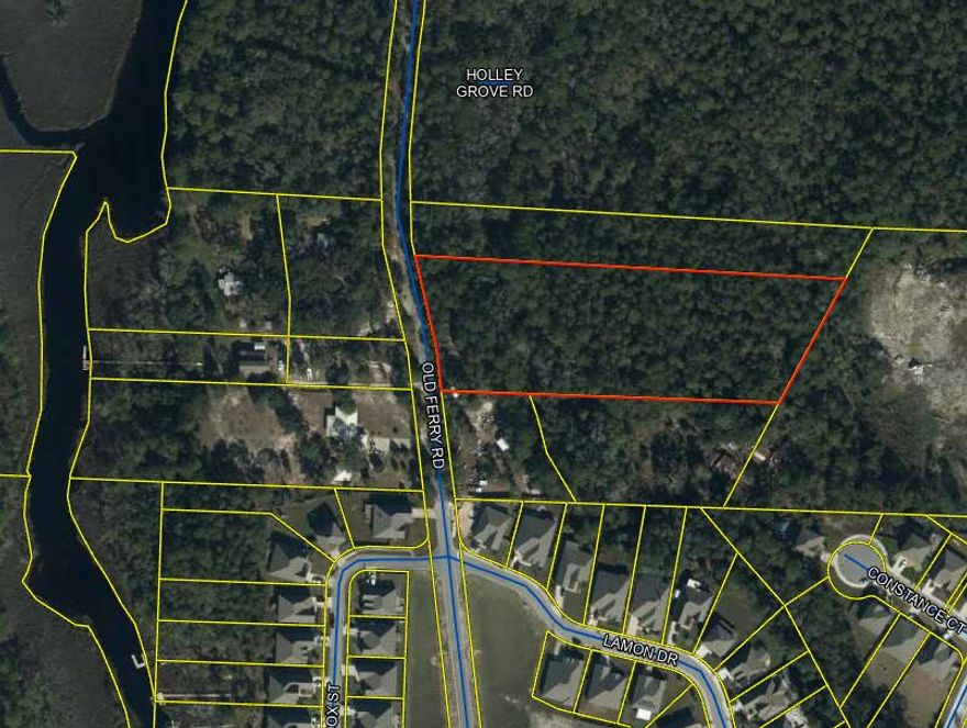 3.96 buildable Acres zoned residential just behind Peach Creek. New construction projects are expected to begin down Old Ferry Road within the coming year. Survey and Wetands Deliniation to be verified by buyer.