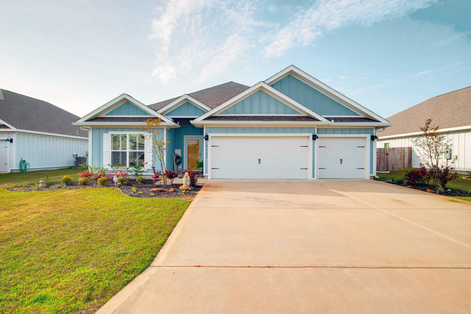 Welcome to your coastal sanctuary in Forest Bay Estates! Built in 2021, this 4-bed, 3-bath home offers modern luxury and relaxed living. The open-concept layout seamlessly connects the living spaces, centered around a gourmet kitchen with granite countertops, stainless steel appliances, and a walk-in pantry.The primary suite is a serene retreat with a luxurious ensuite bathroom and a walk-in closet. Outside, enjoy a screened-in patio, fully fenced yard, and fire pit area. Plus, an irrigation system, gutters, and security system provide peace of mind year-round.Forest Bay Estates offers a vibrant community spirit with gated pool access, weekly food truck nights, and neighborhood events. Don't wait to book your showing to see this gem in person!