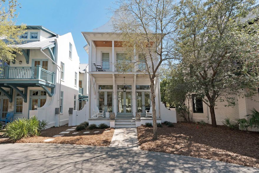 Exquisite Rosemary Beach Home just 2 homes away from the Town Center and a short walk to all that Rosemary Beach has to offer! Not a Rental, Not a Remodel, Not a Renovation, just a barely used, 3 1/2 year old home in perfect condition. The upgrades you would expect can be found throughout the house: A complete THERMADOR kitchen package with natural gas convection oven and 6 burner range top, dual fan range hood, dishwasher, under counter microwave and refrigerator freezer, a NEST learning Thermostat system, two High Efficiency Nordyne A/C systems, NAVIEN tankless natural gas water heater, beautiful hardwood floors, beamed ceiling in living room, archways, vaulted ceilings, Kohler bath fixtures throughout, fire sprinkler system, expanding foam insulation, Kolbe windows. Don't Miss This One!