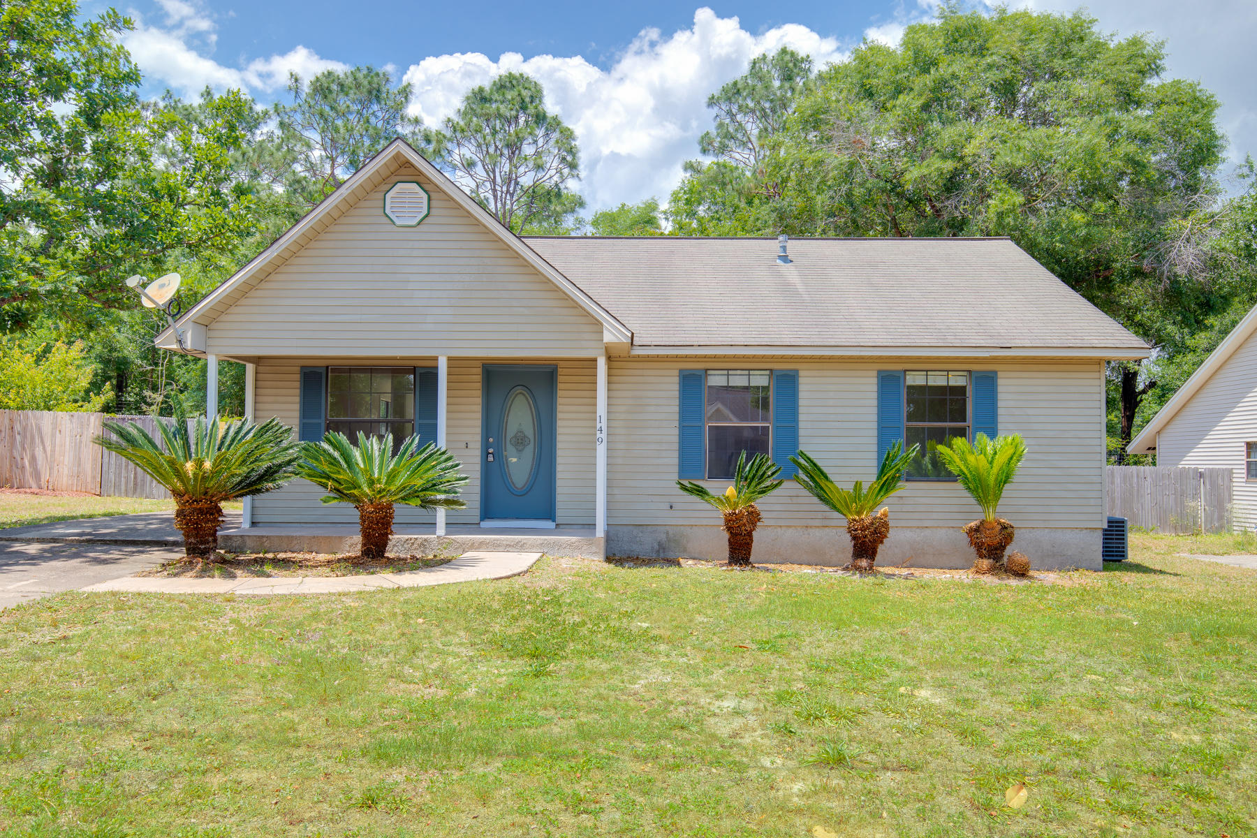 Here is your Opportunity to purchase a 1 Story, 3 Bedroom, 2 Bathroom, home on a Large 0.21 acre Lot in South Crestview! This charming home has been recently updated, Freshly Painted & is Move-In Ready! The oversized driveway has ample parking. From the moment you enter the home you will love the open floor plan and the architectural details of a cathedral ceiling in the living area. The kitchen is spacious and opens onto the living area, perfect for entertaining! The interior has just been freshly painted, updated light fixtures have been added & the master bathroom has been updated with new vanity & new lighting. The tile & laminate wood floors are easy to maintain & add to the character of the home. The best part of this home is the massive private, fenced back yard with Wood Deck. MORE